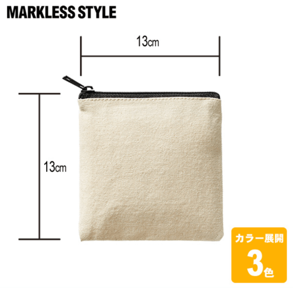 Light canvas flat pouch