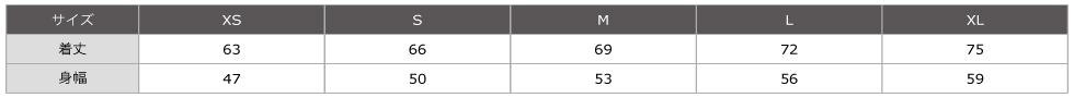 サイズ表
