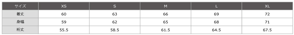 サイズ表