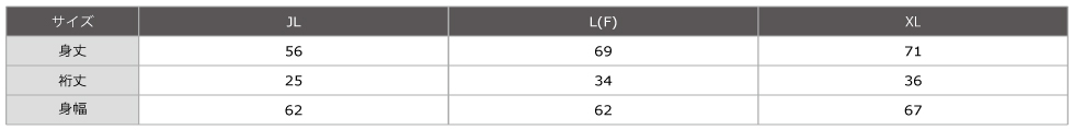 サイズ表