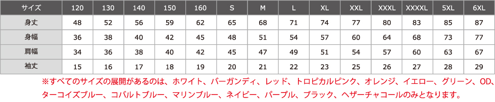 サイズ表