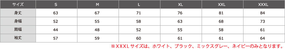 サイズ表