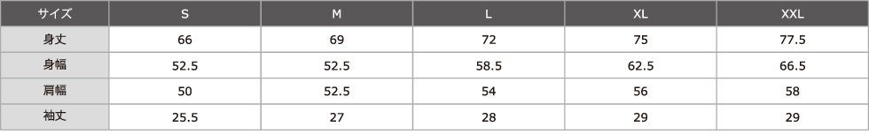 サイズ表