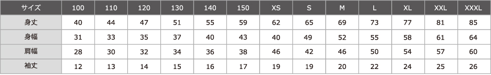 サイズ表