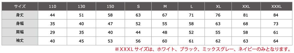サイズ表